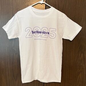 White Northwestern University Graduation 2025 T-Shirt size small